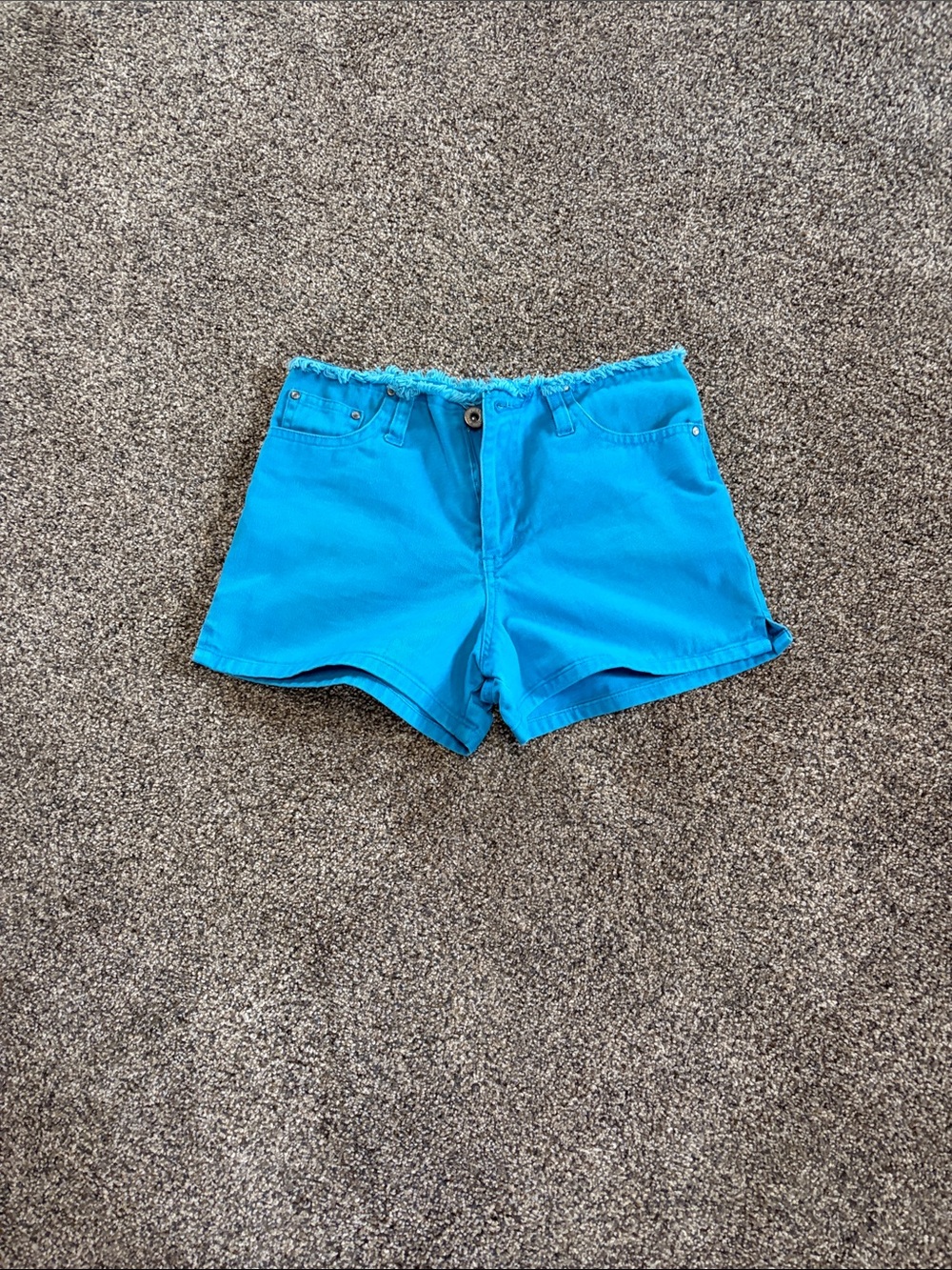 Faded Glory Bright Turquoise Girls' Denim Shorts Size 10